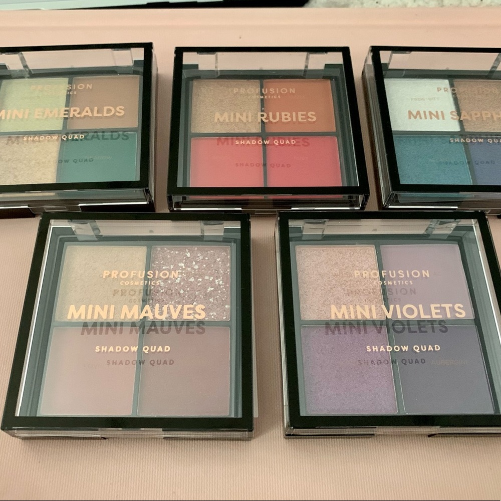 🆕✨ LOT OF 5: Holiday Eyeshadow Quads - Limited Edition - Profusion Cosmetics - Picture 4 of 11